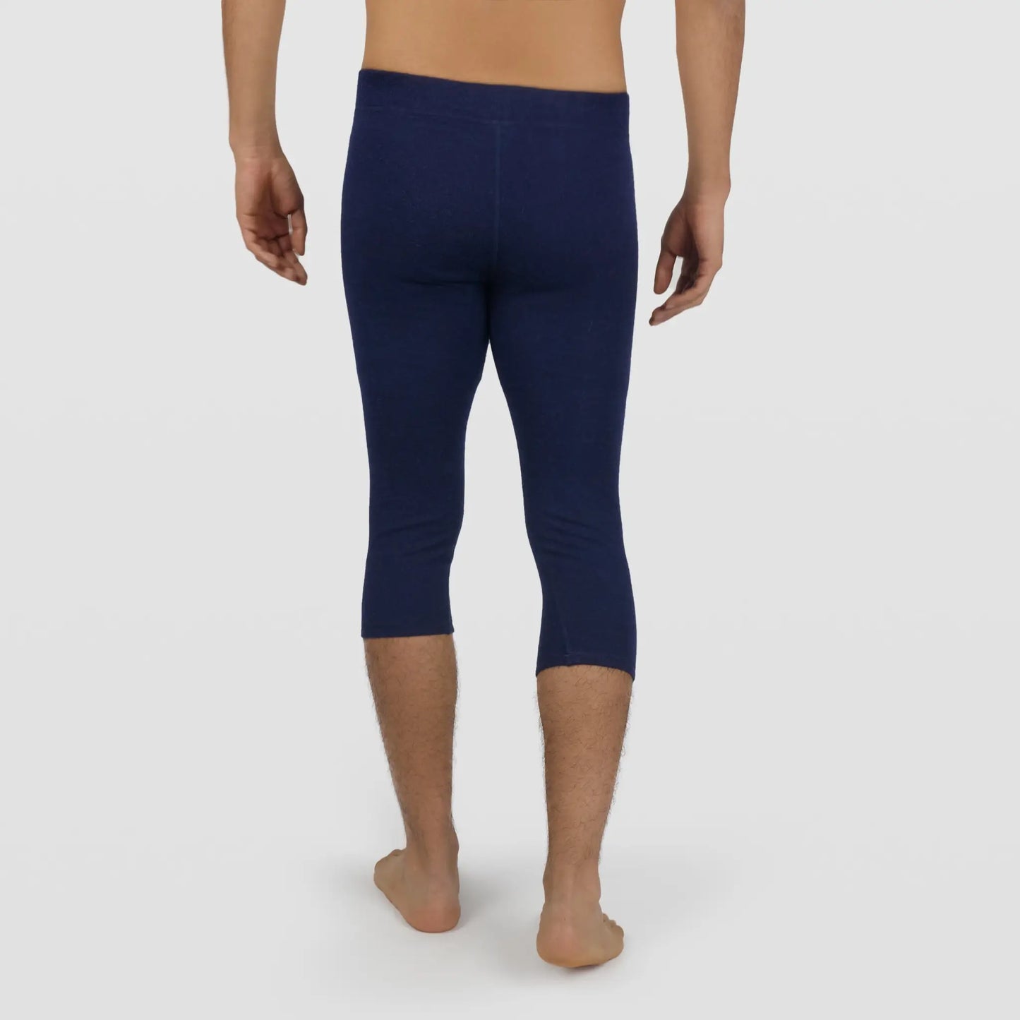 mens functional leggings 34 midweight color navy blue