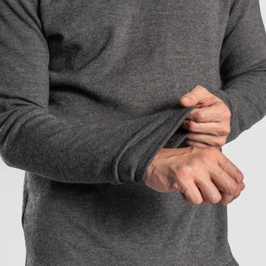 mens moisture wicking pullover hoodie midweight color gray