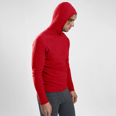 mens moisture wicking sun hoodie color red