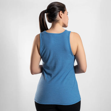 womens natural fiber running tank top ultralight color baby blue