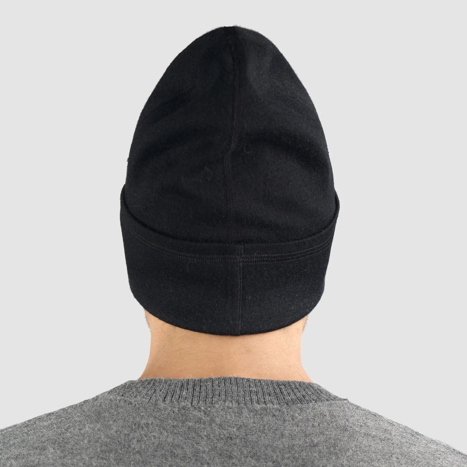 unisex outdoor activities folded beanie hat lightweight color black