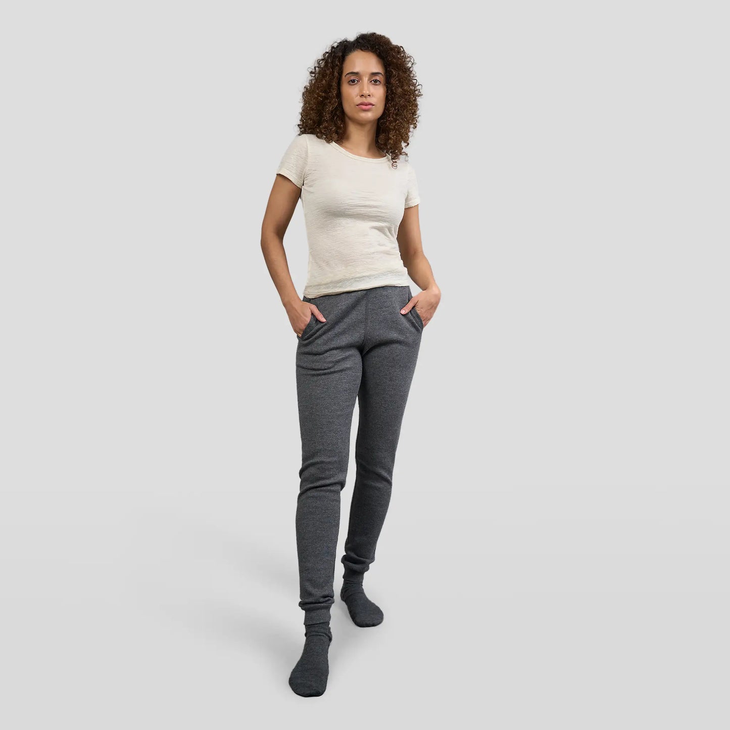 womens most sustainable sweatpants midweight color gray